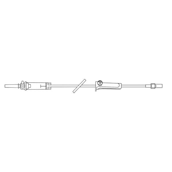 IV Solution Set 10 Drops/mL 109" Male Luer Lock Adapter Vented 48/Ca