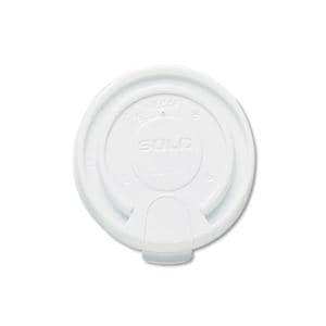 SOLO Cup Lid Plastic White 12 oz Disposable 1000/Ca