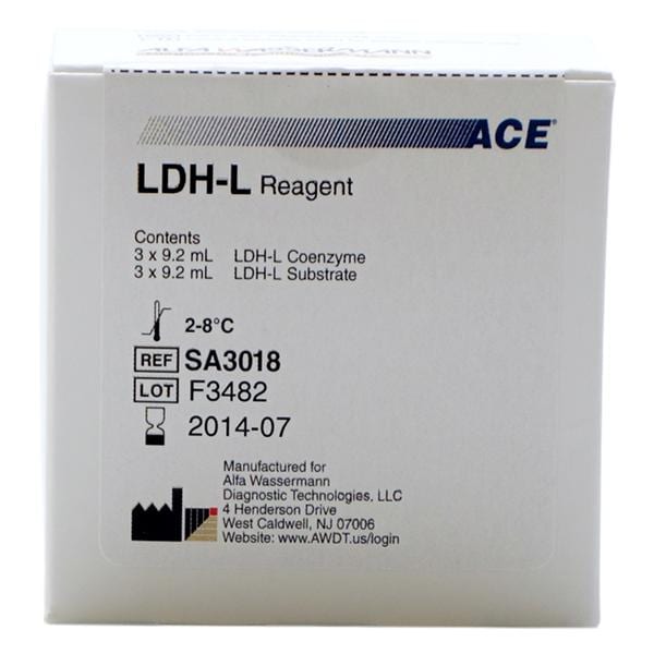 Lactated Dehydrogenase Reagent Coenzyme 3x9.2mL/Sub:3x9.2mL 330 Count 5x3ml/Bx