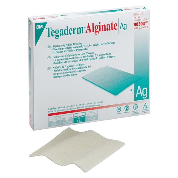 Tegaderm Ag Alginate/Silver Dressing 4x5" Sterile Calcium Alginate/Silver LF