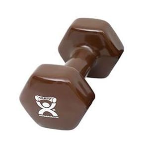 Weight Dumbbell 20lb Vinyl Coated Brown