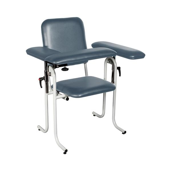 Blood Draw Chair Slate Blue Steel 500lb Capacity Ea