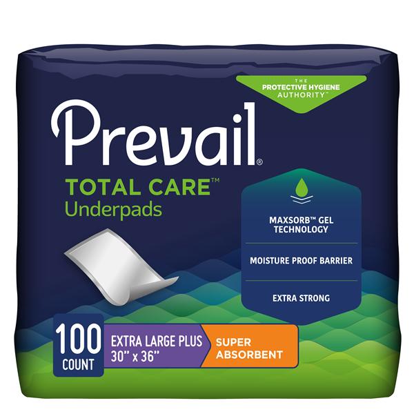 Prevail Total Care Incontinence Underpad Unisex 30x36" Heavy Peach 4x25/Ca