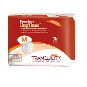 Tranquility Incontinence Underwear Unisex 34-48 Dytm White Odor Reduction 72/Ca