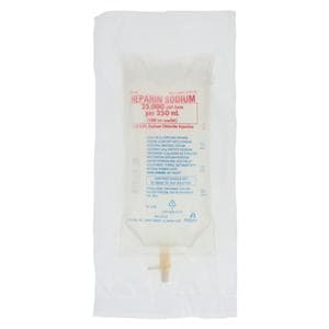 Heparin Sodium in 0.45% Sodium Chloride Injection 100U/mL Bag 250mL 24/Ca