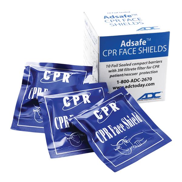 Adsafe CPR Barrier Face Shield Disposable 10/Pk