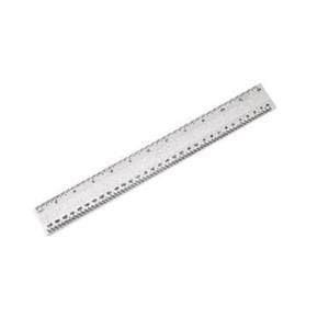 Ruler Plastic Clear 12" Ea