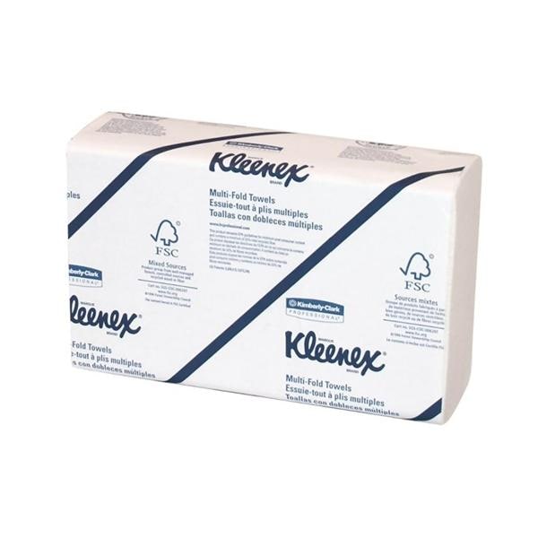 Kleenex 50% Recycled M-Fold Hand Towels White Case Of 1200 8Rl/Ca