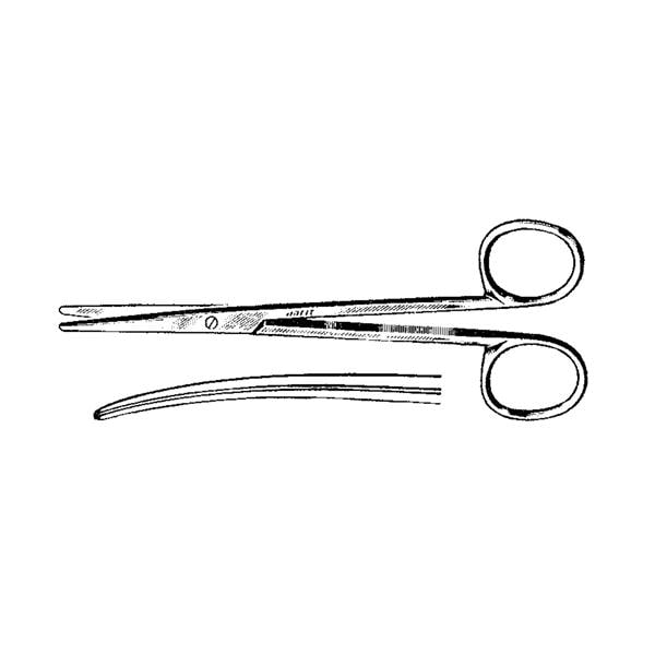 Metzenbaum-Lahey Operating Scissors Curved 5-3/4" Stainless Steel Ea