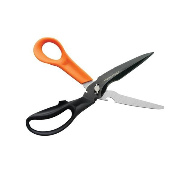 Fiskars Cuts+More Scissors 9 in Straight Black/Orange Ea