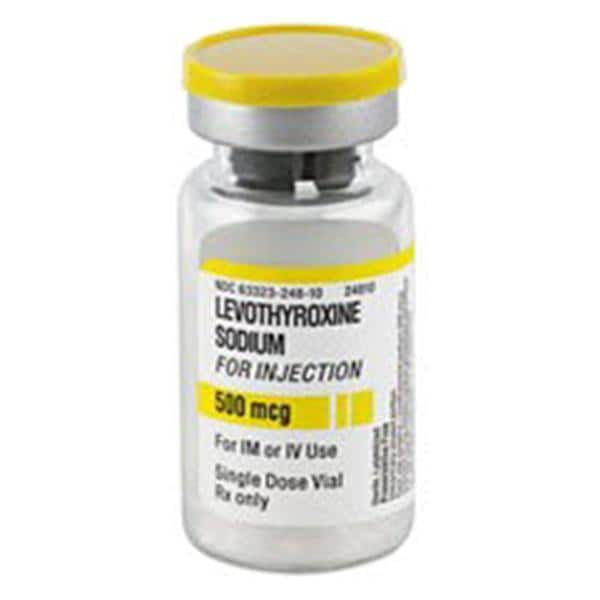 Levothyroxine Sodium Injection 500mcg/Vl Powder SDV 10mL Each