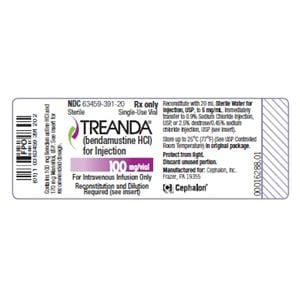 Treanda HCl 100mg/Vl Powder Ea