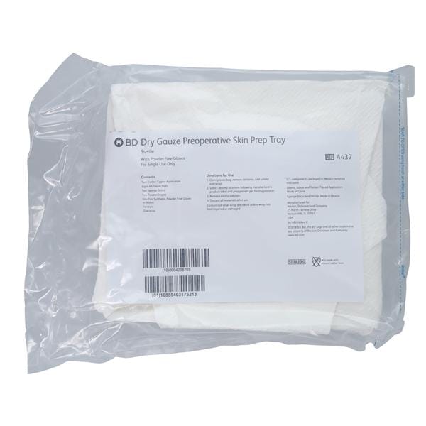 Pre-Op Dry Gauze Prep Tray Sterile