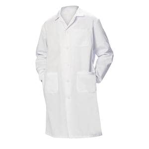 Lab Coat 3 Pockets Long Sleeves 45 in White Mens Ea