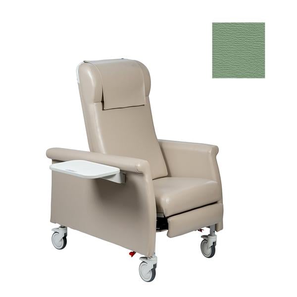 Elite CareCliner Clinical Recliner Vinyl 350lb Capacity Moss Green Ea