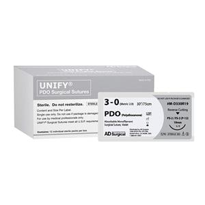 Unify Suture 3-0 30" Polydioxanone Monofilament FS-2 Violet 12/Bx