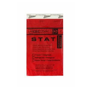 Speci-Gard Specimen Transport Bag Red Adhesive Closure W/ 2-Wall/ Pocket 1000/Ca