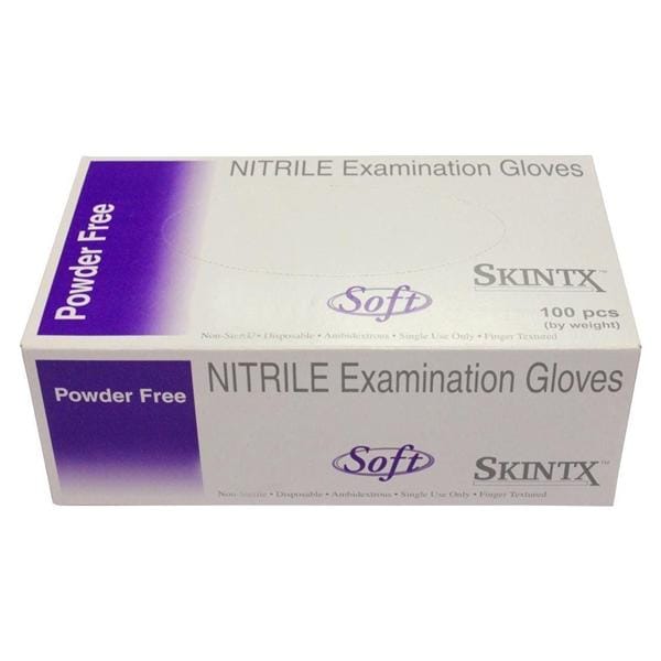 SkinTX Soft Nitrile Exam Gloves X-Large Blue Non-Sterile, 10 BX/CA