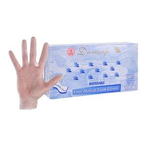 Durasafe Vinyl Exam Gloves Small White Non-Sterile, 10 BX/CA