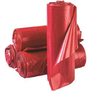 Biohazard Bag 1-3/10mil 24x23" Red/Black Star Seal LDPE 25x10/Ca