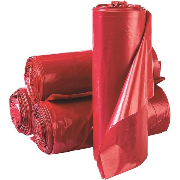 Biohazard Bag 1-3/10mil 33x39" Red/Black Star Seal LDPE 25x6/Ca
