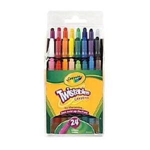 Crayola Twistables Crayons Mini Size Assorted Colors 24/Pk
