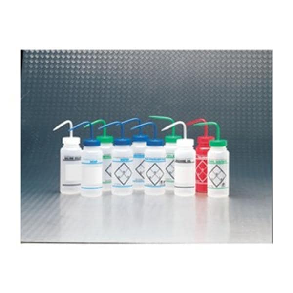 SP Scienceware Wide Mouth Wash Bottle LDPE Clear 500mL 6/Pk