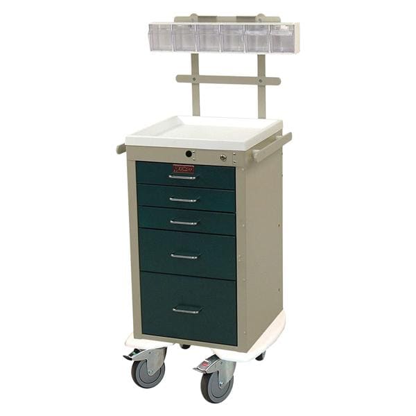 Mini Line Anesthesia Cart 25x19.5x52.5" (4) 5" Caster/1 Locking (5) Drawer