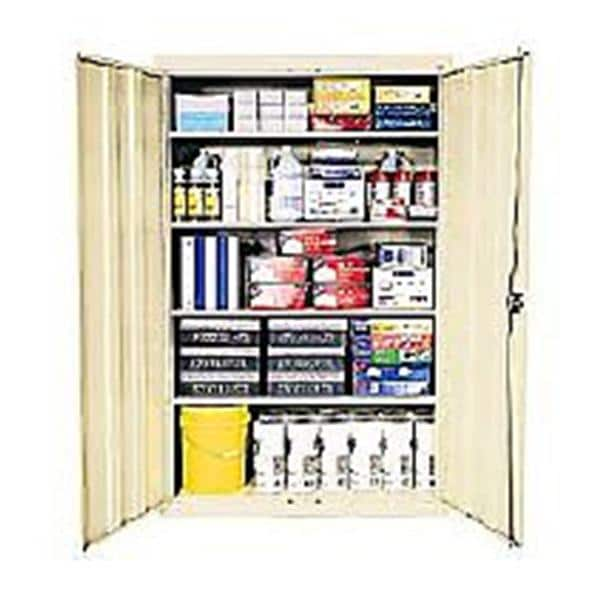 Sandusky Jumbo Steel Storage Cabinet 72 In X 46 In X 24 In Putty Ea Henry Schein Medical