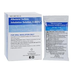 Albuterol Inhalation Solution 0.083% Vial 3mL 30/Box