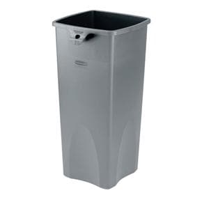 Square Waste Containers 23 Gallons Gray Ea