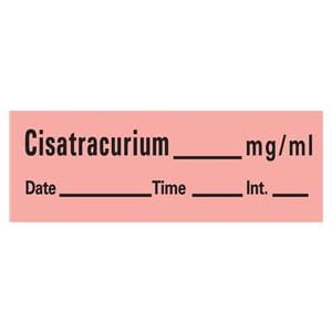 Anesthesia Tape DTI Cisatracurium mg/ml Flourescent Red 1-1/2x1/2" 333/Rl