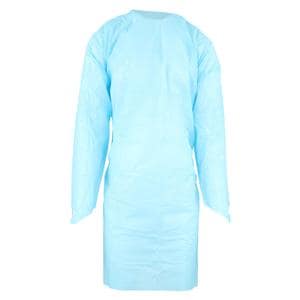 Protective Gown Plastic Film Universal Blue 75/Ca