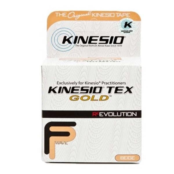 Kinesio Tex Gold Kinesiology Tape Cotton/Elastic/Acrylic 1"x5.5yd Bge NS 12Rl/Bx