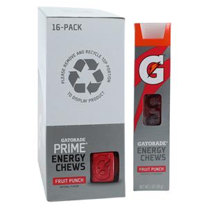 Gatorade Prime Energy Chews Fruit Punch Packet 6x16/Ca