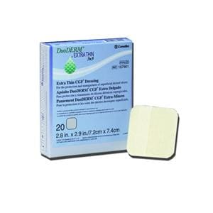 DuoDerm Dressing Hydrocolloid 2x8" Rectangle X-Thin Beige LF 10/BX