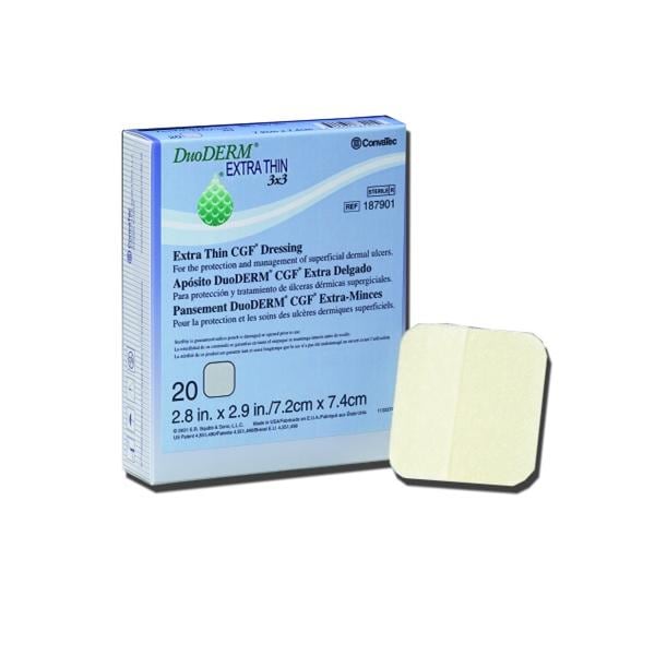 DuoDerm Dressing Hydrocolloid 2x8" Rectangle X-Thin Beige LF 10/BX