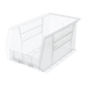 AkroBins Storage Bin Clear Polymer With Label Holder 14-3/4x8-1/4x7" 12/Ca