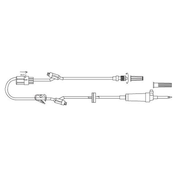 IV Administration Set Needleless 2 NAC Injection Site 90" 20 Drops/mL 14mL 50/Ca