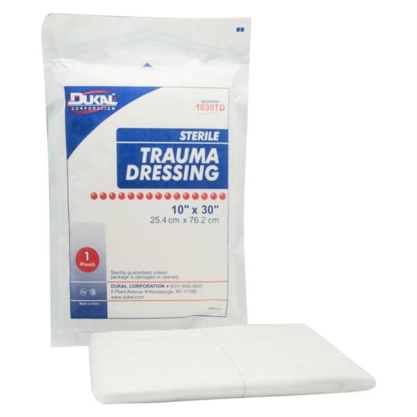 Cotton Trauma Dressing 10x30" Sterile Not Made With Natural Rubber Latex