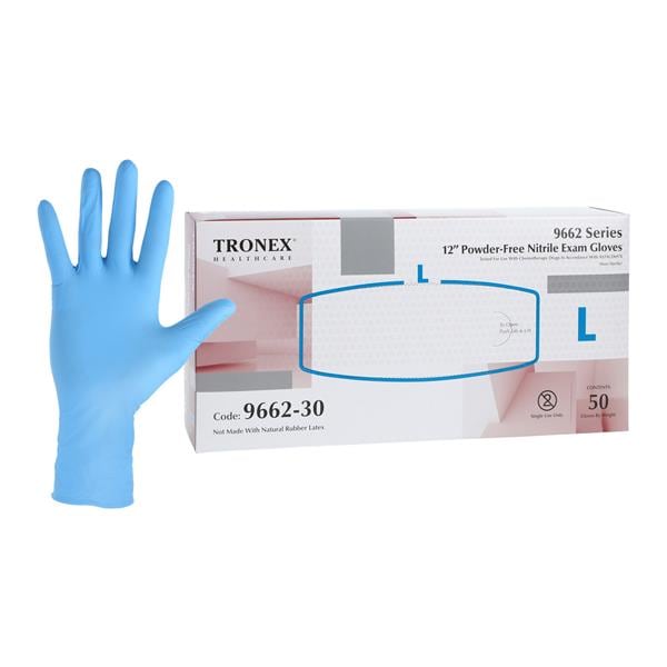 Nitrile Exam Gloves Large Light Blue Non-Sterile