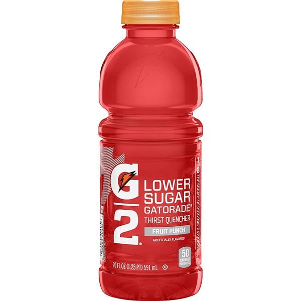 Gatorade G2 Sports Beverage Fruit Punch 20oz Bottle 24/Ca