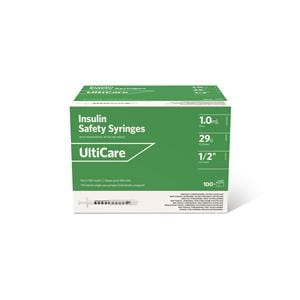 UltiCare Insulin Syringe/Needle 29gx1/2" 1mL Fxd Prm Atch Ndl Cnvntnl LDS 500/Ca