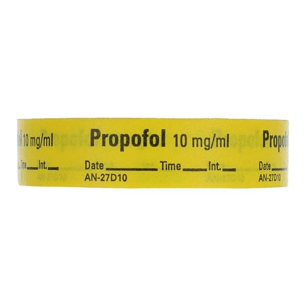 Anesthesia Tape DTI Propofol 10mg/mL Yellow 1/2x500" 1/Rl