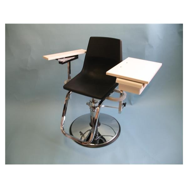 Blood Draw Chair Black Pwd-Coated Steel Frame Ea