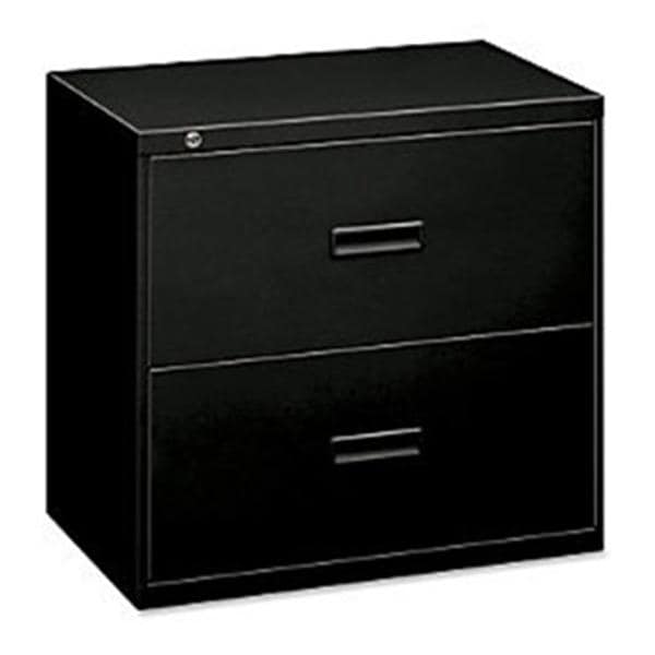 Basyx 482L Lateral File Cabinet 2-Drawers Black Ea