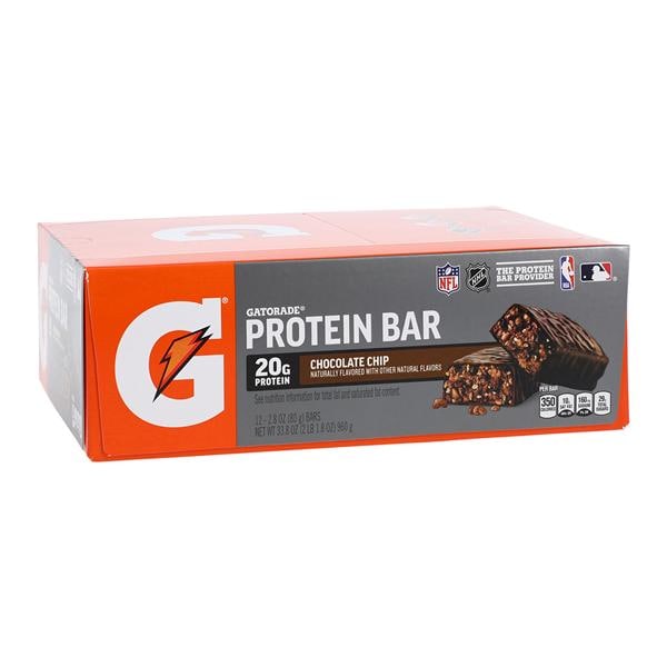 Gatorade Protein Bar Whey Protein Chocolate Chip 2.8oz Bag-In-Box 12/Ca