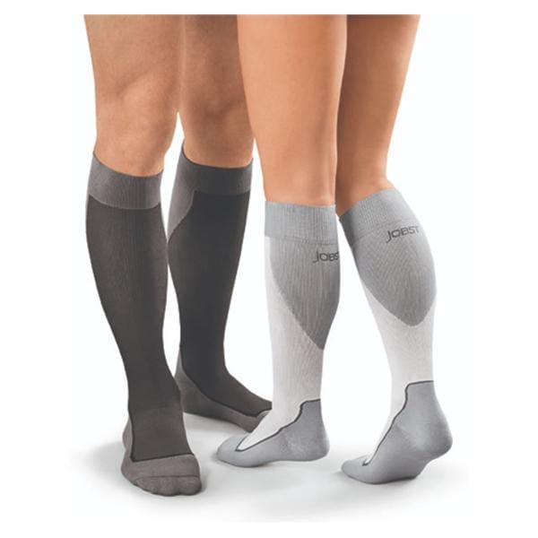 Sport Compression Socks Knee High XL White/Gray