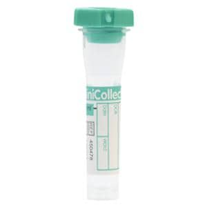 Vacuette Minicollect Capillary Tube Light Green 0.8mL Cross-Cuts Cap PP 1000/Ca