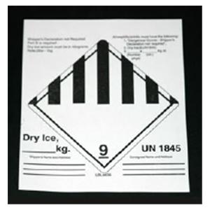 Label Dry Ice 6x6" 12/Pk 12/Pk